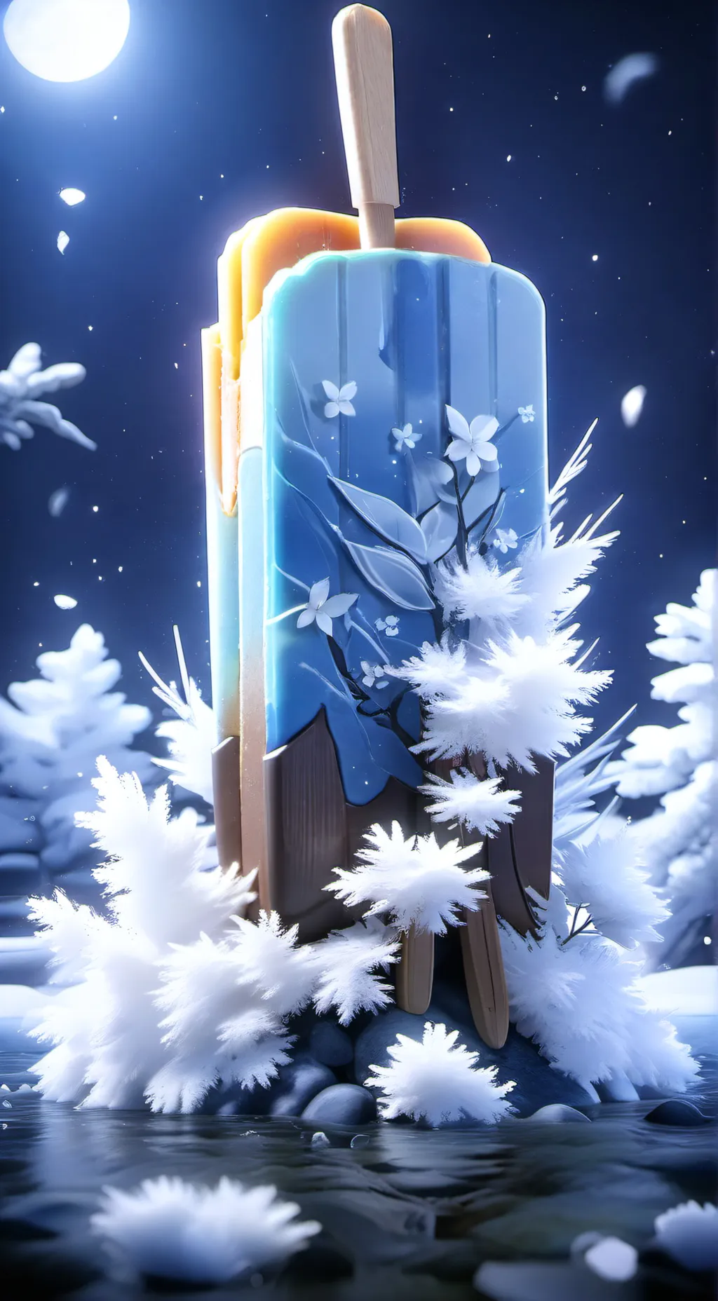 ai character: HH popsicle  background