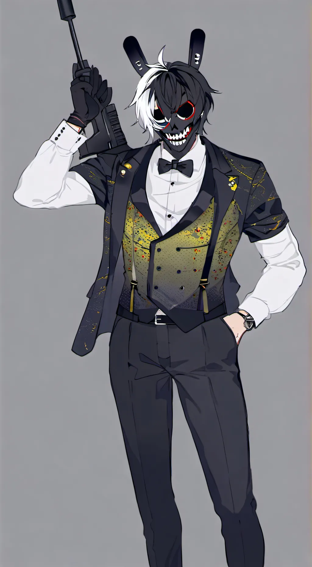 ai character: giltchtrap/William background