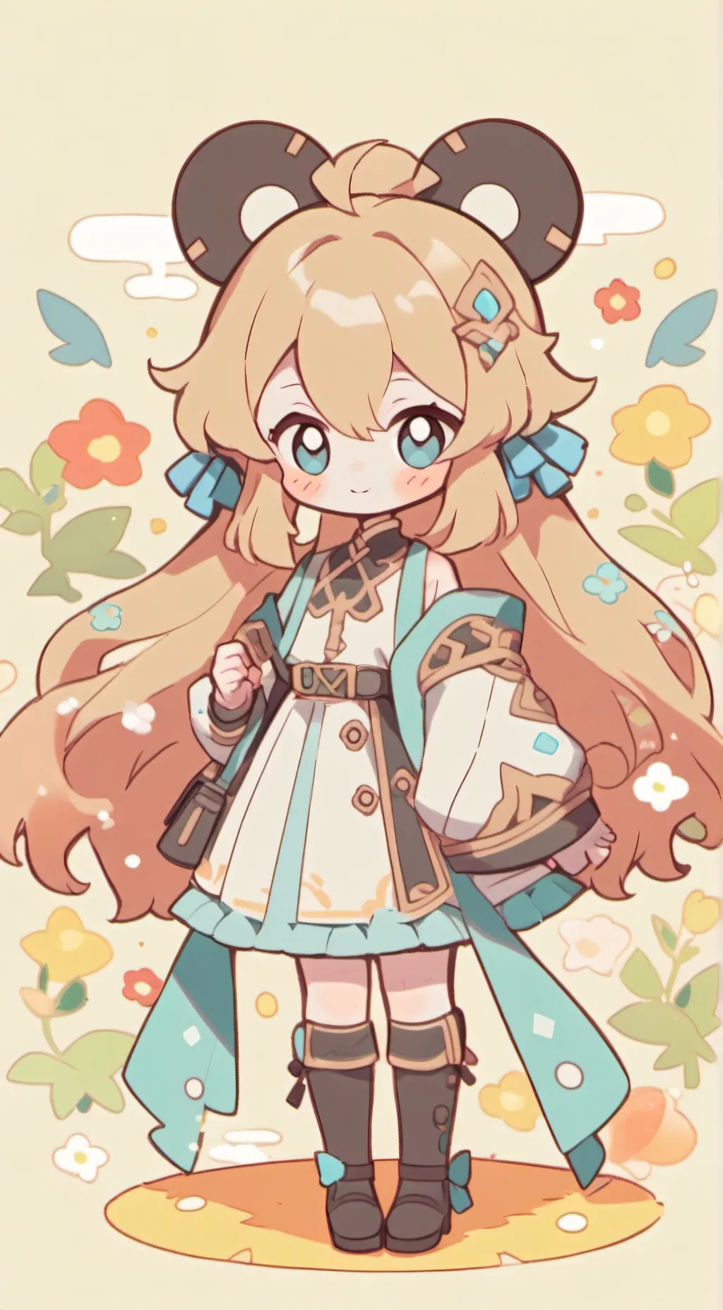 ai character: Hh new years background