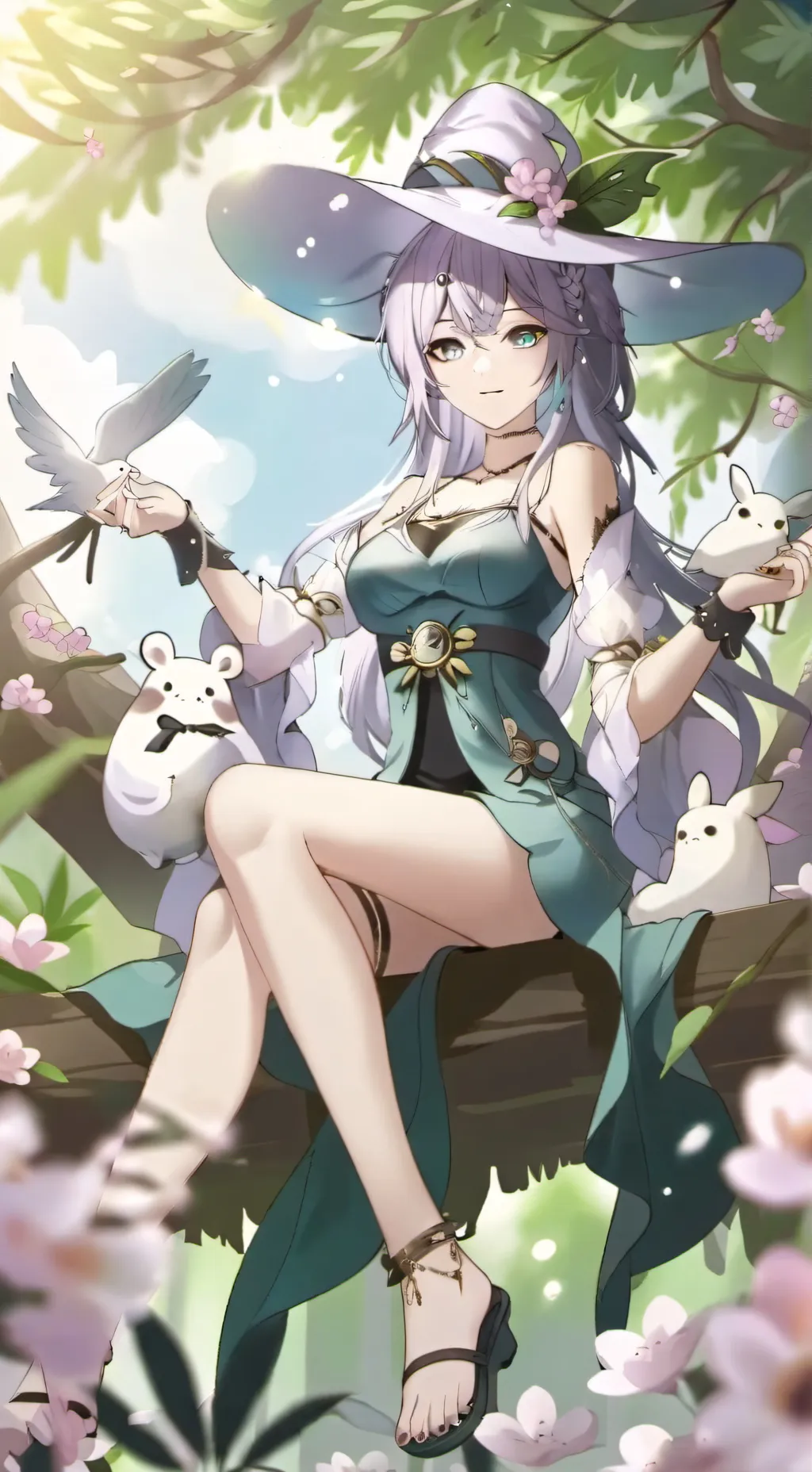 ai character: pet girl  background