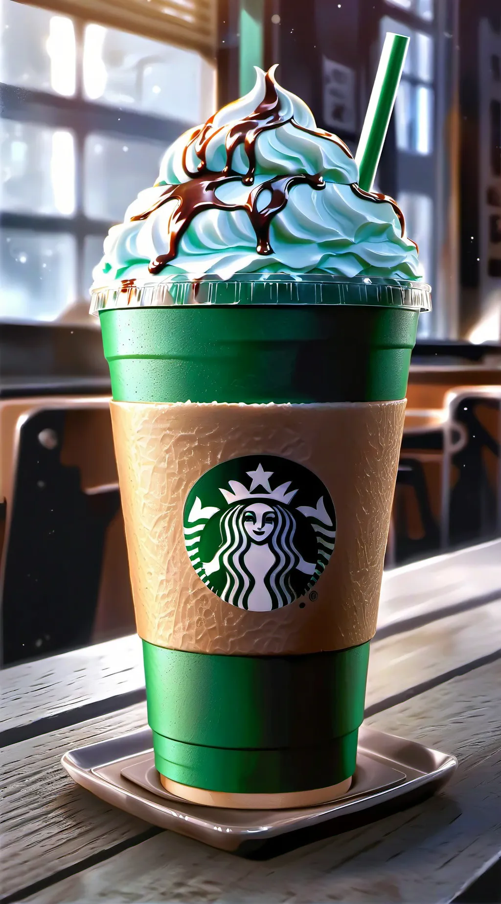 ai character: cup background