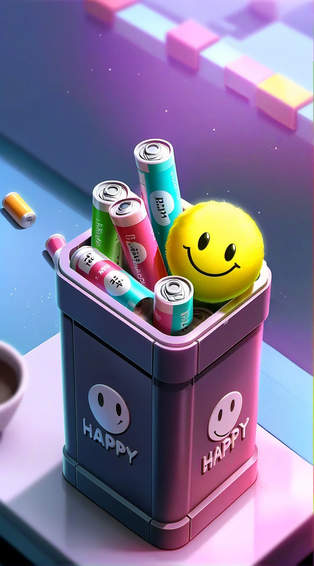 ai character: DW HAPPY PILLS background