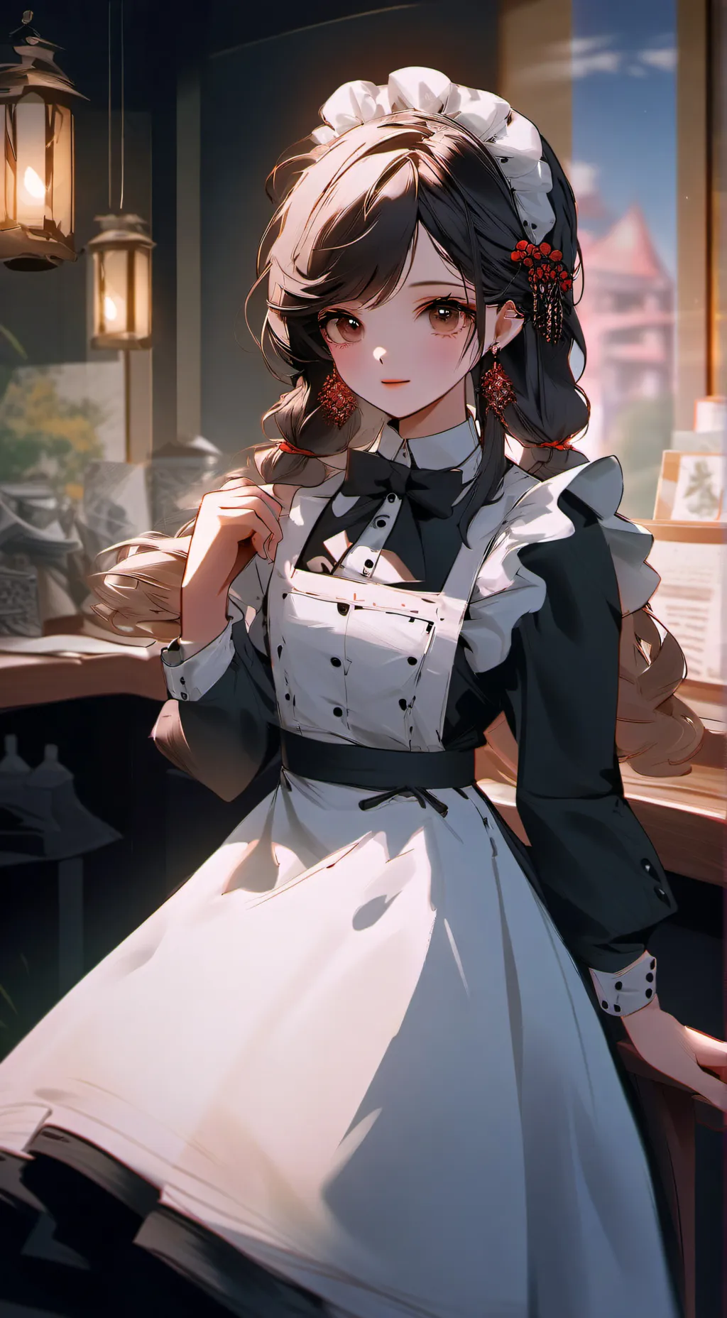 ai character: Tiny Maid background