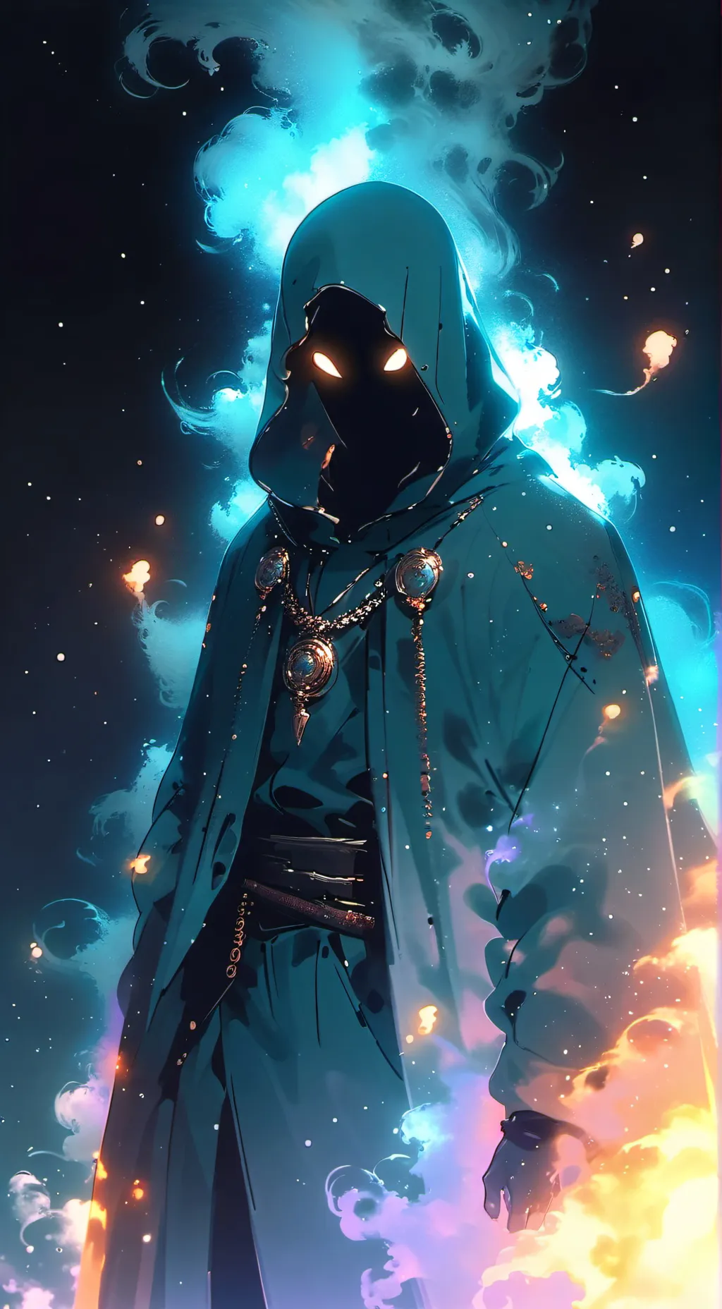 ai character: ghost background