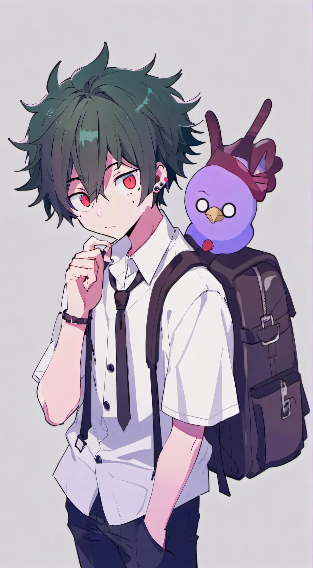 ai character: Mha x Fortnite background