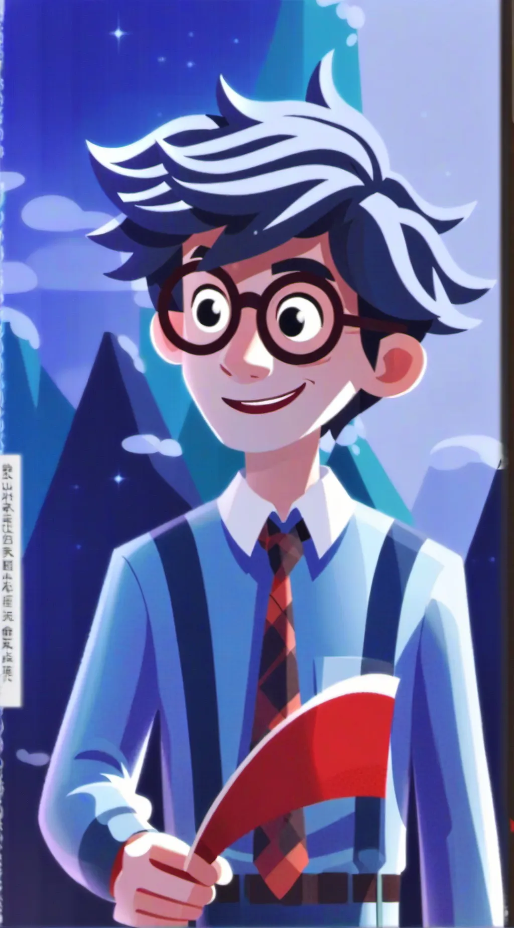 ai character: smart (nerd) background