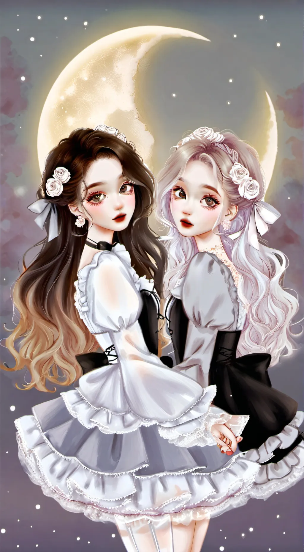 ai character: rose and rosey background