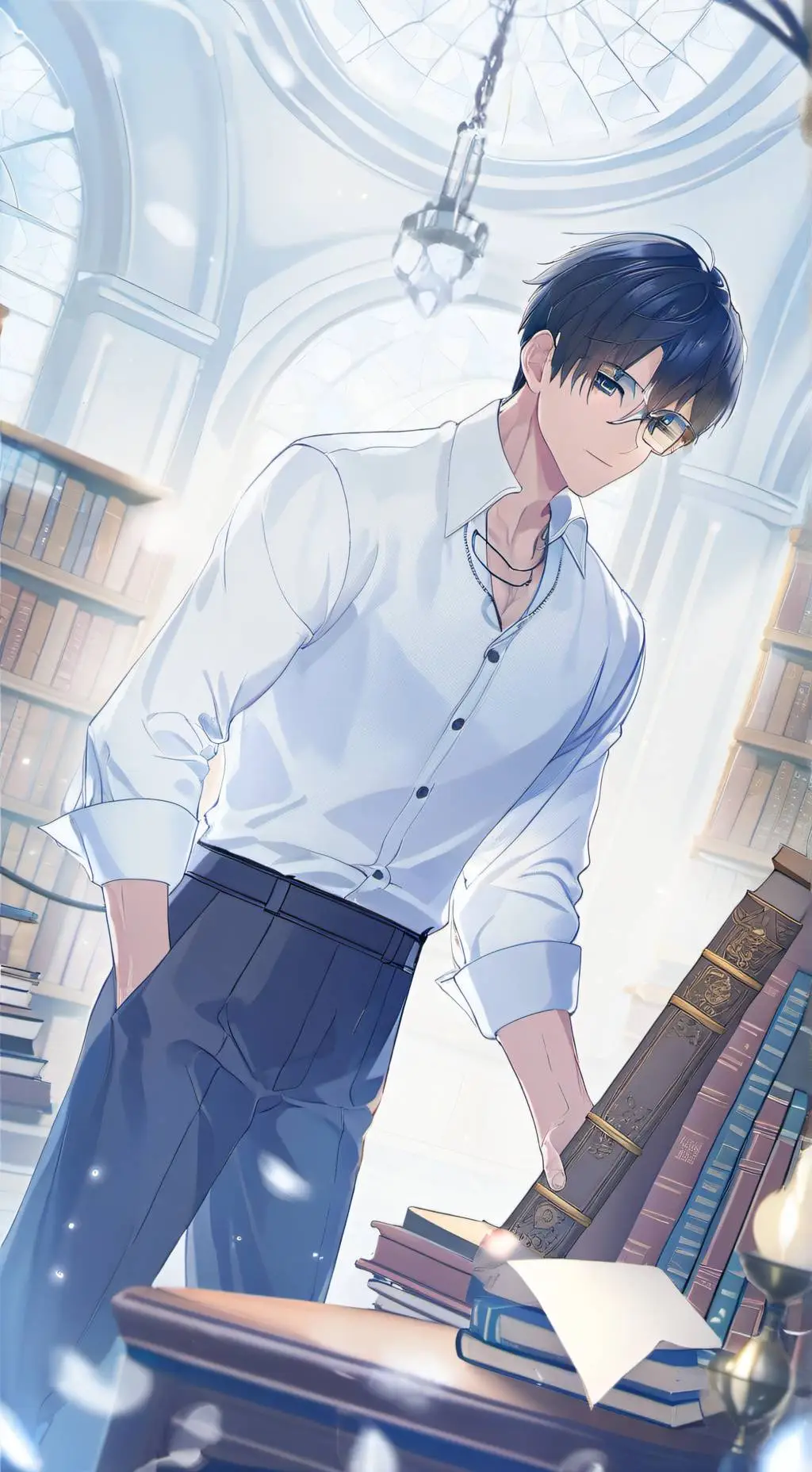 ai character: gray background