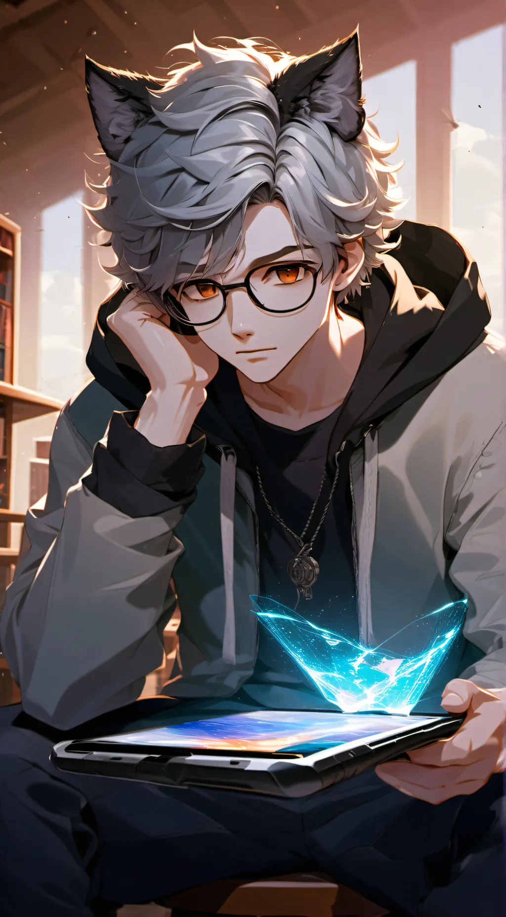 ai character: Gray(Human) background