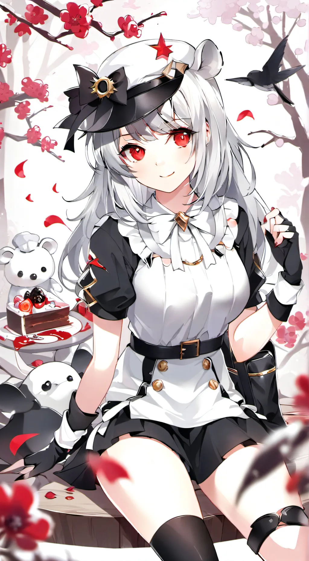 ai character: Violet background