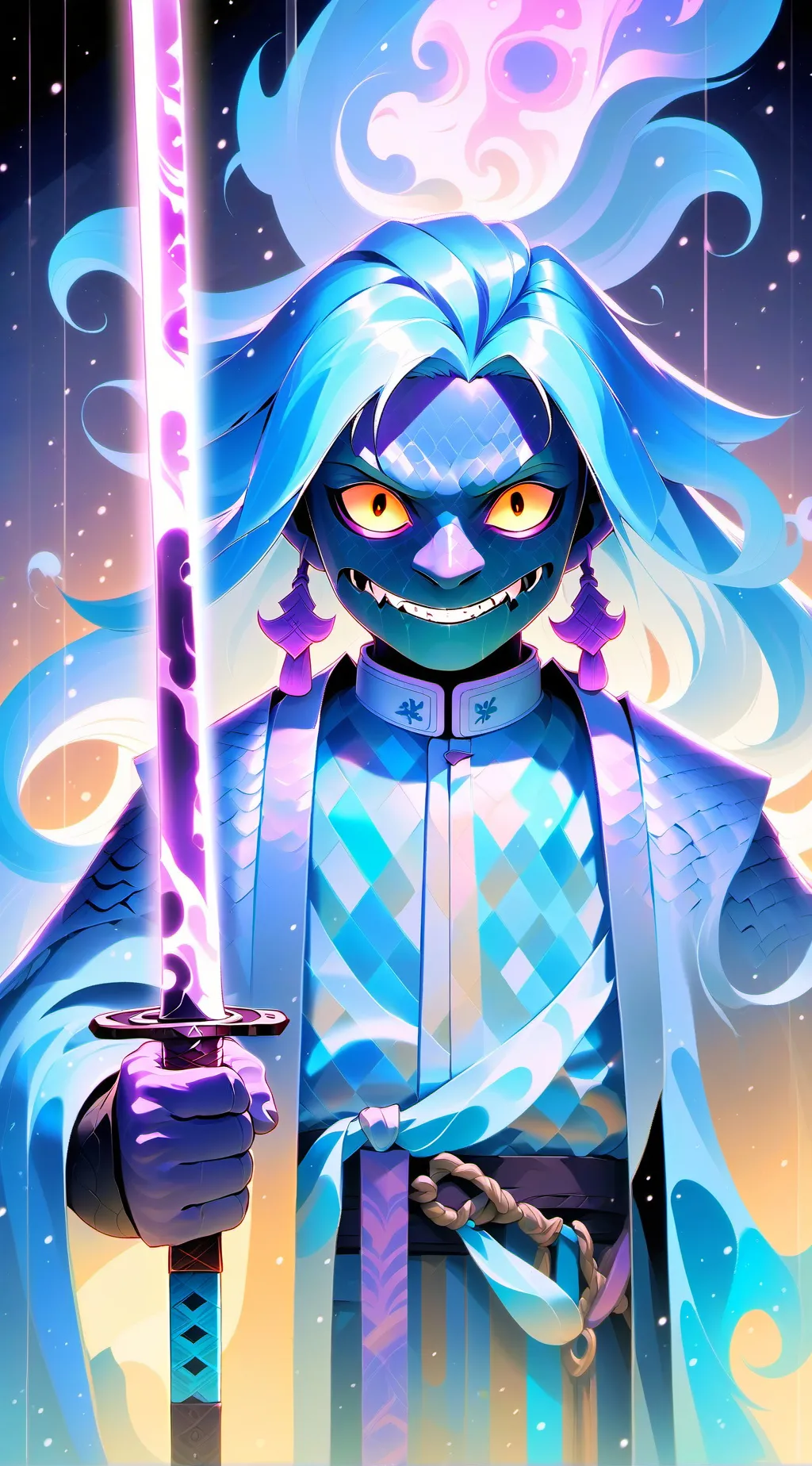 ai character: Demon slayer background