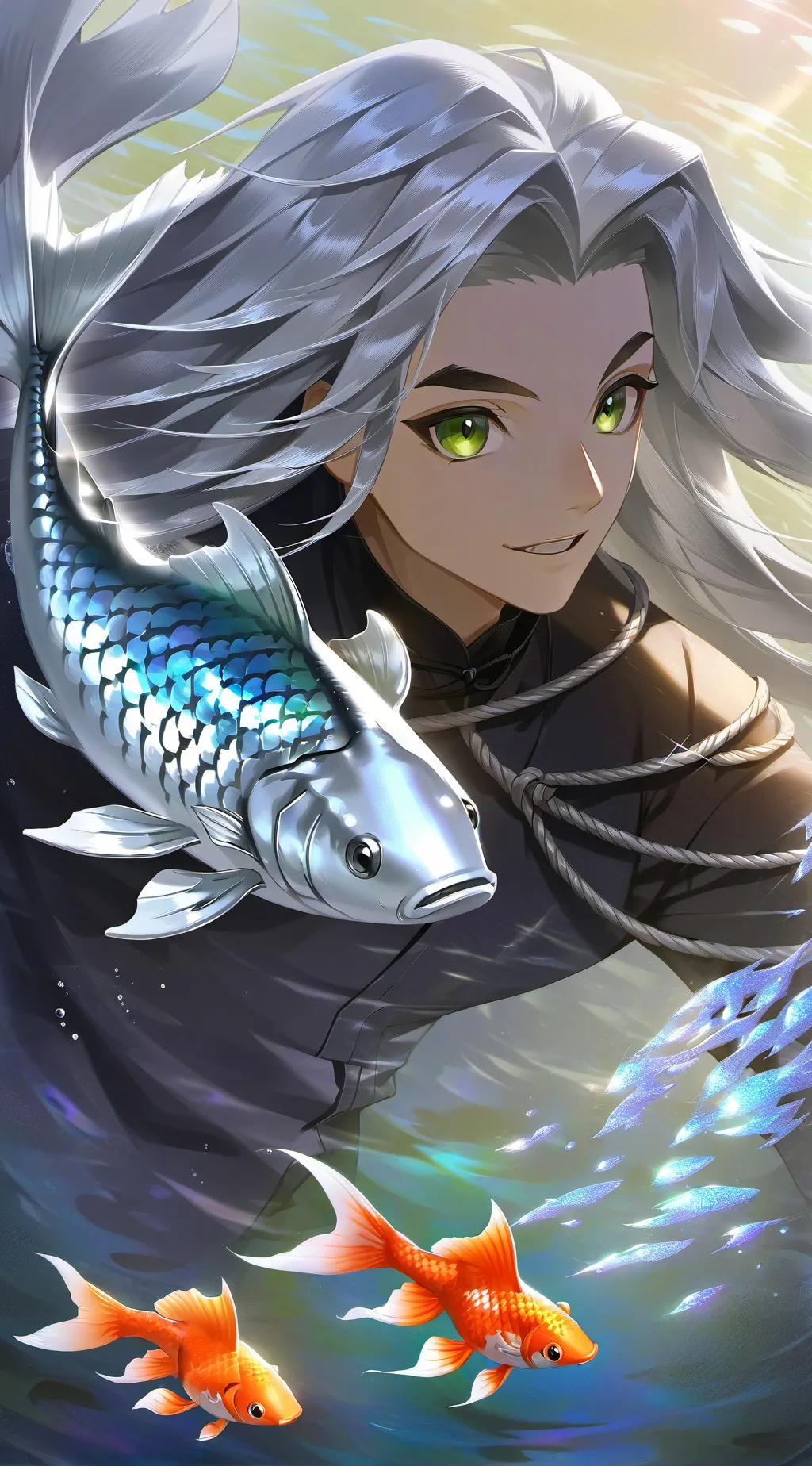 ai character: Silver Splash Spirit background