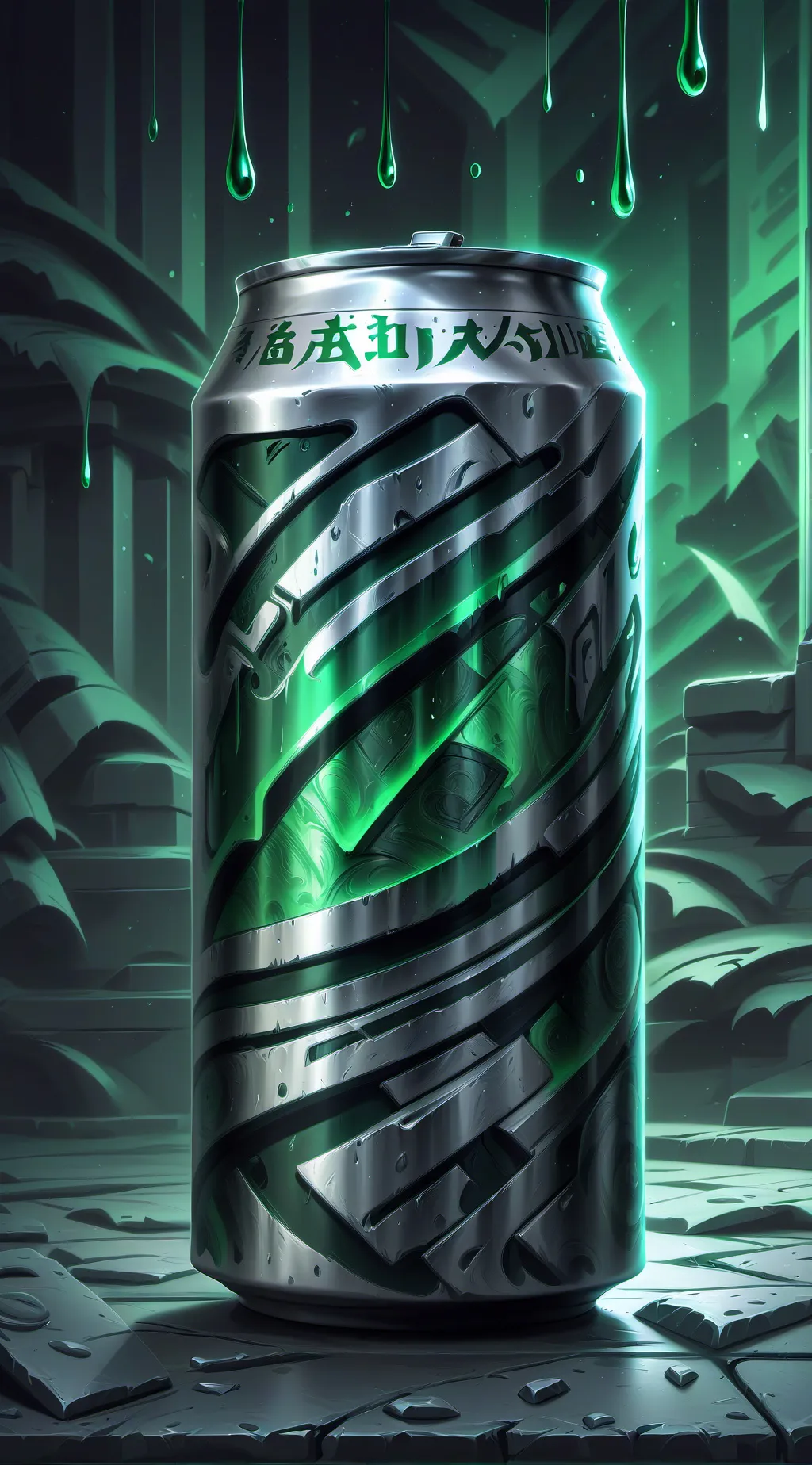 ai character: Legendary Soda Can background