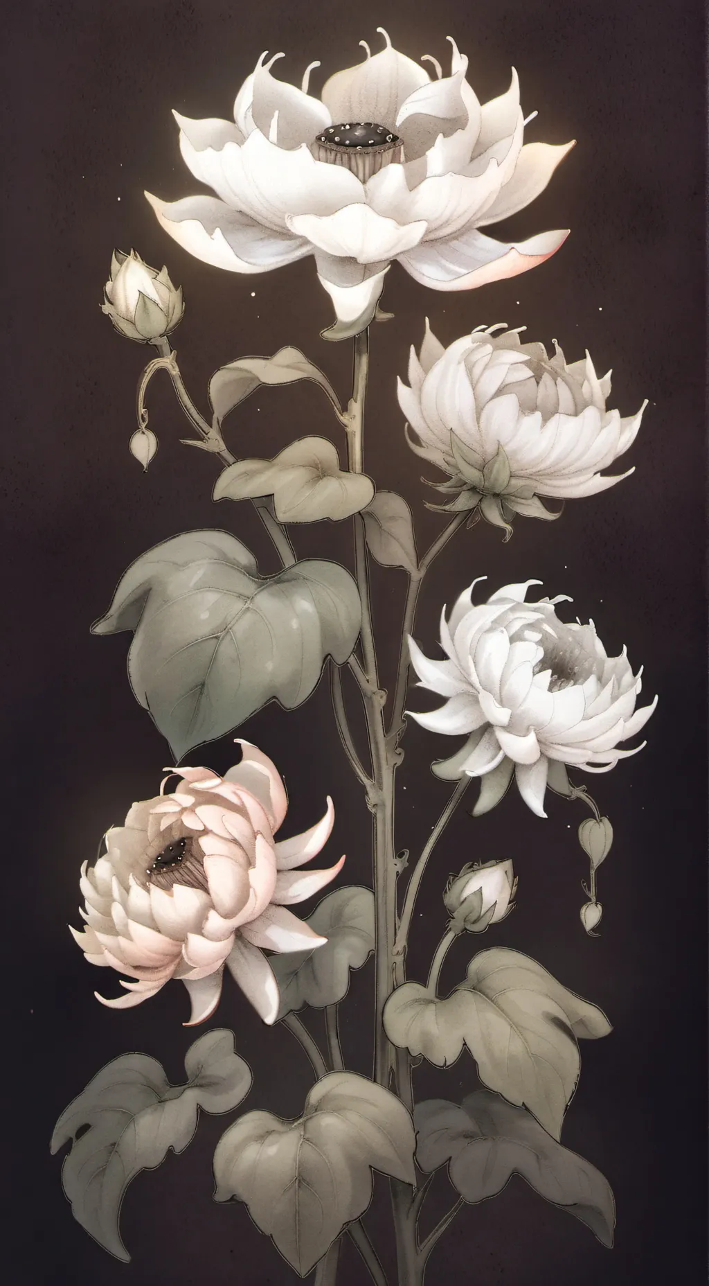 ai character: moonflower background