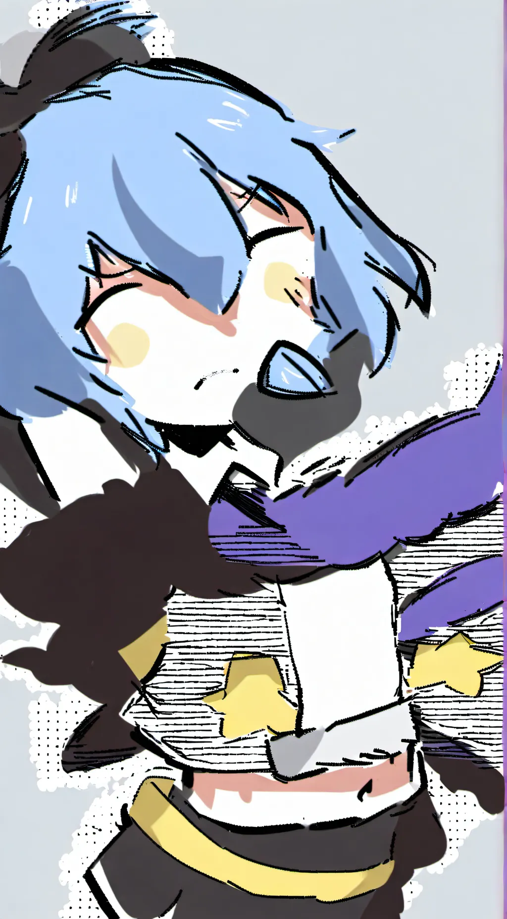 ai character: human tiger shark background