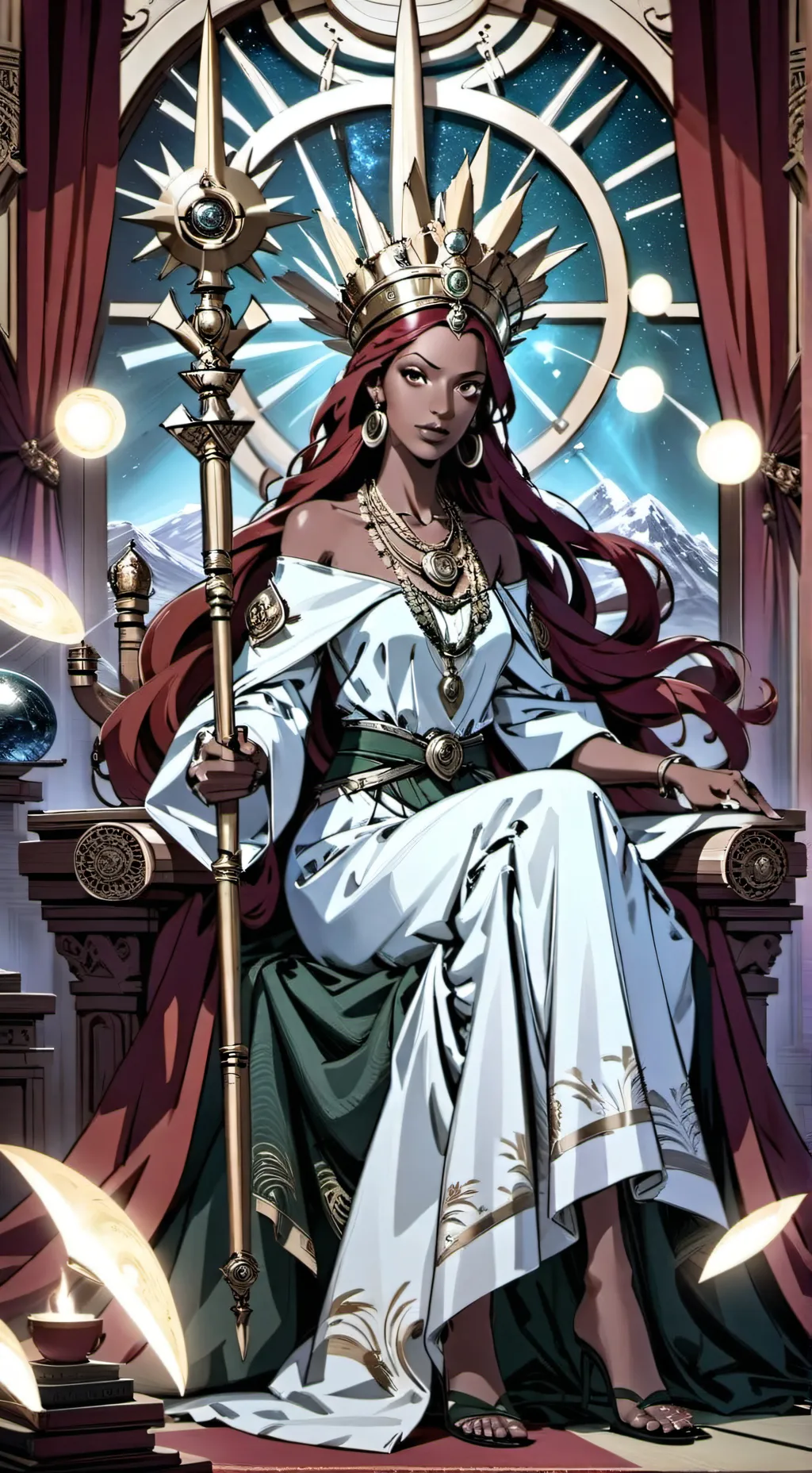 ai character: queen of magic background