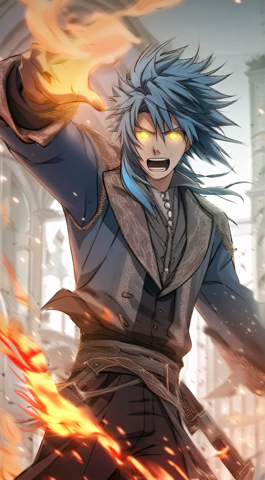 ai character: Godzilla (human) background