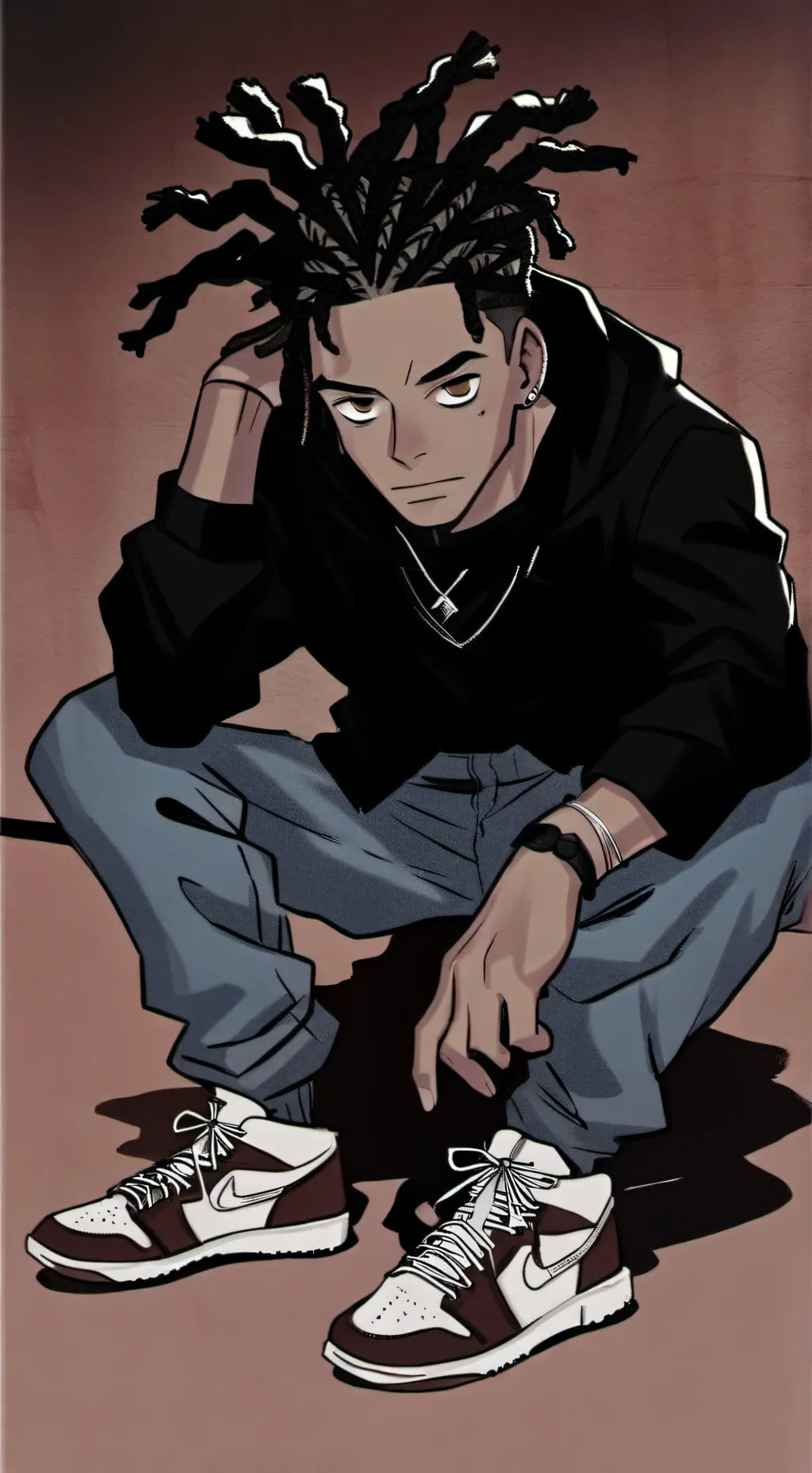 ai character: Damien🤞 background