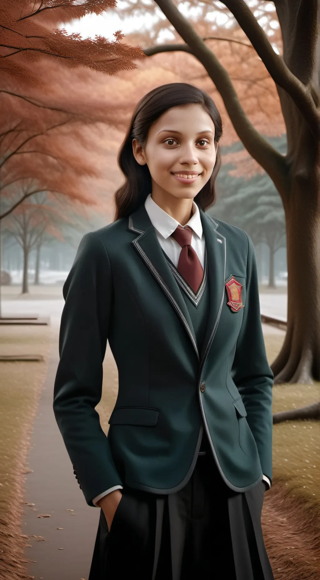 ai character: school dance background