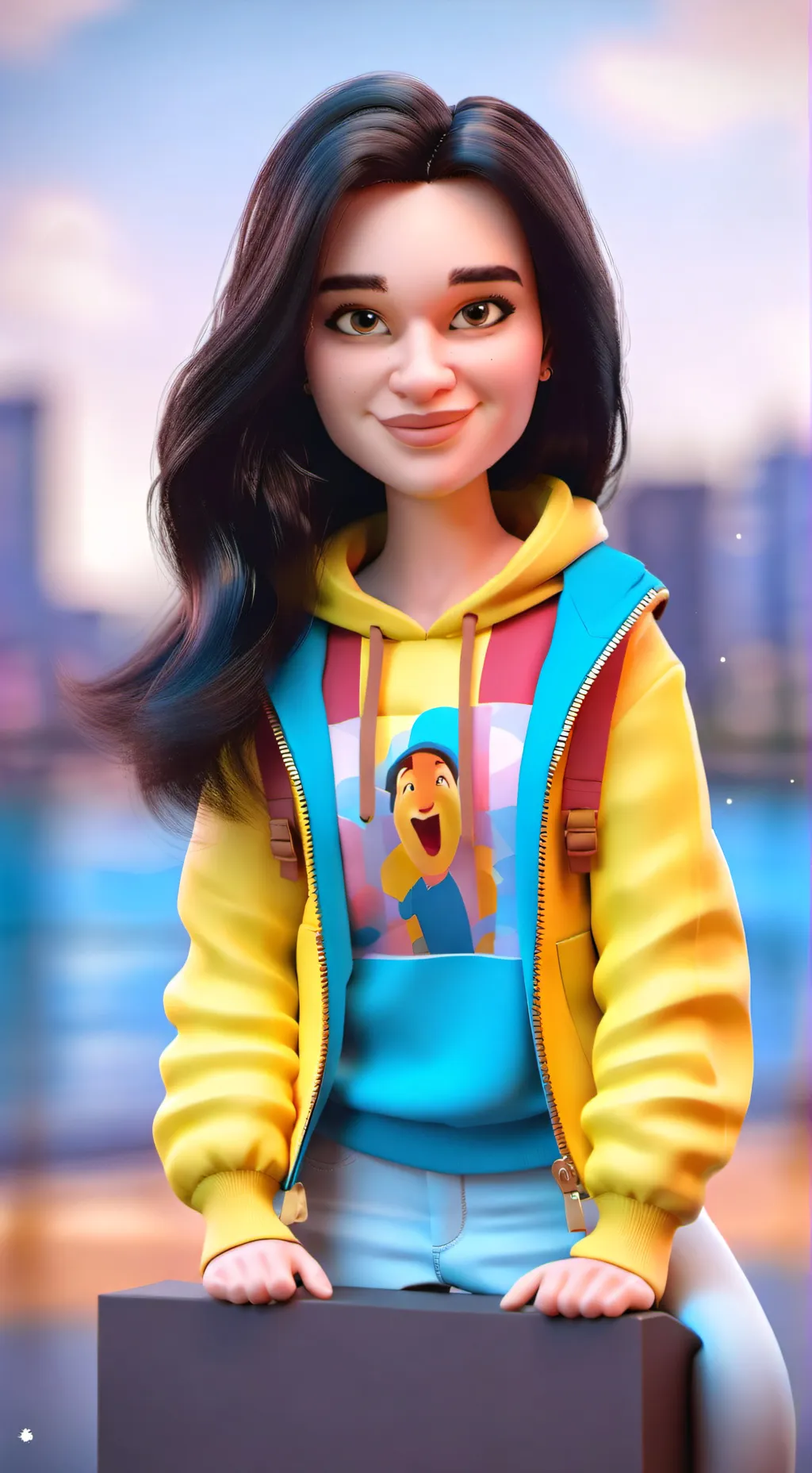 ai character: leonie pickme girl background