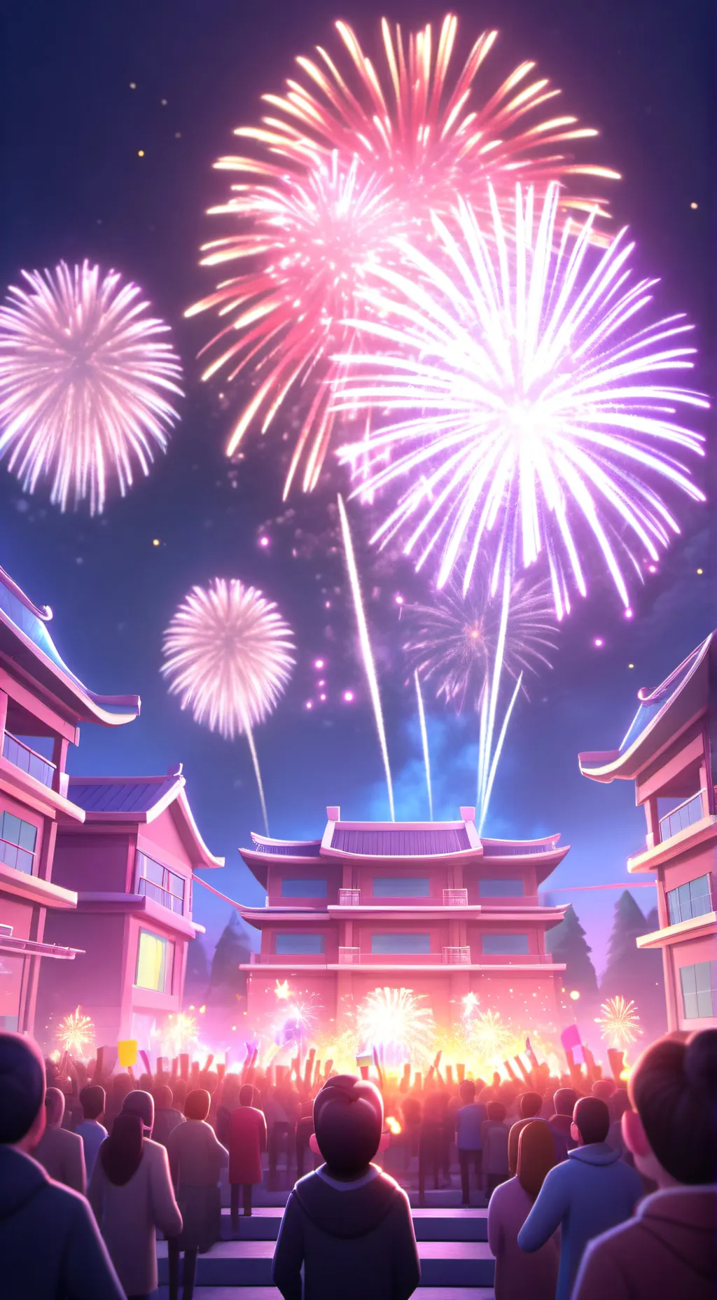 ai character: MHA new years background