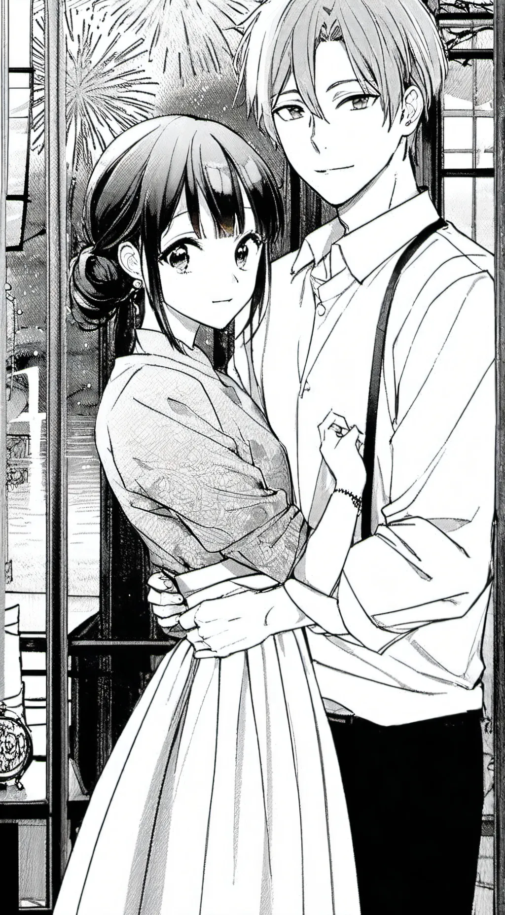 ai character: NEW YEARS 2025 background