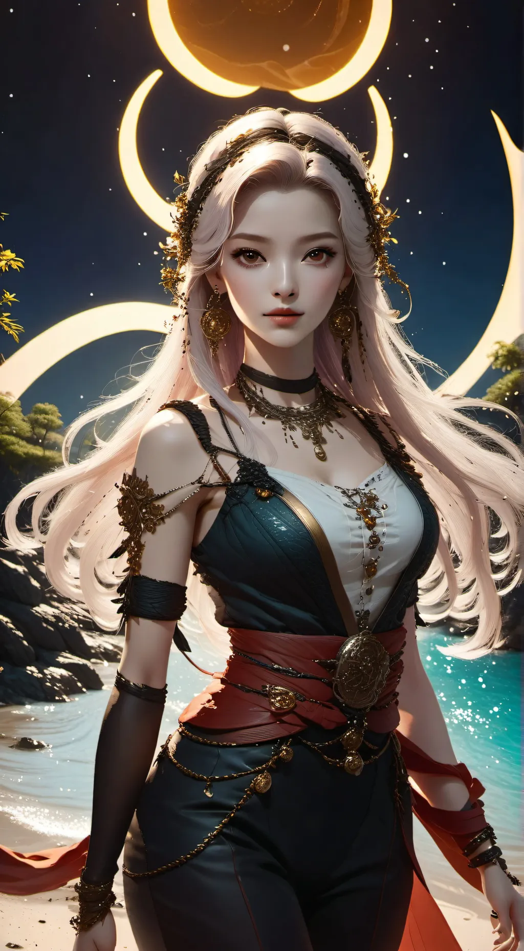 ai character: Serenity Moon background