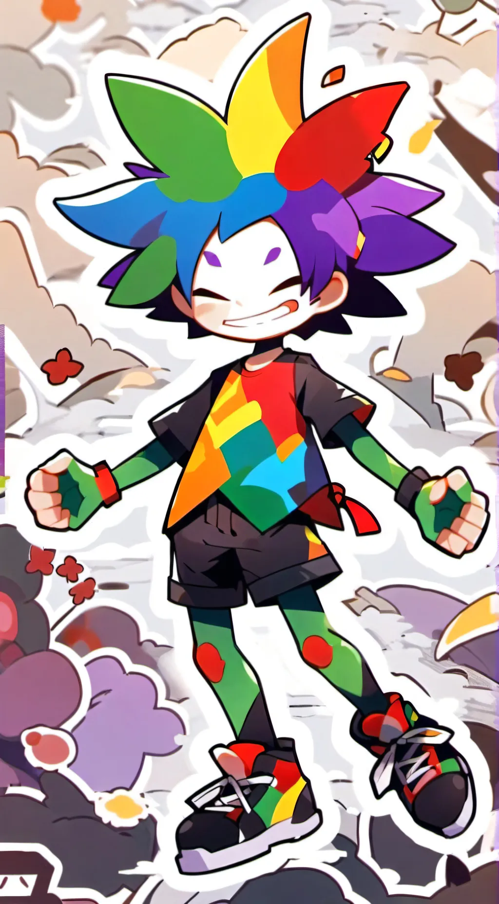 ai character: Dandys world background