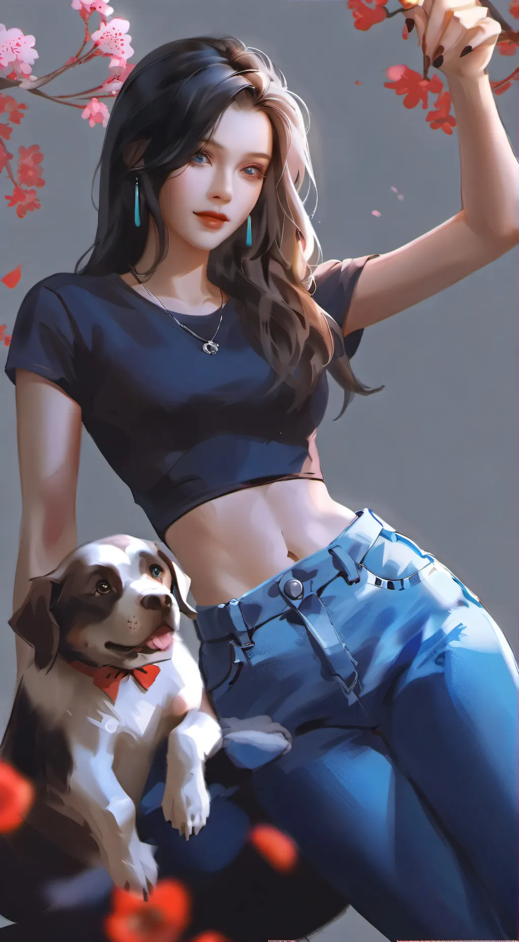 ai character: mina, lia, heather background