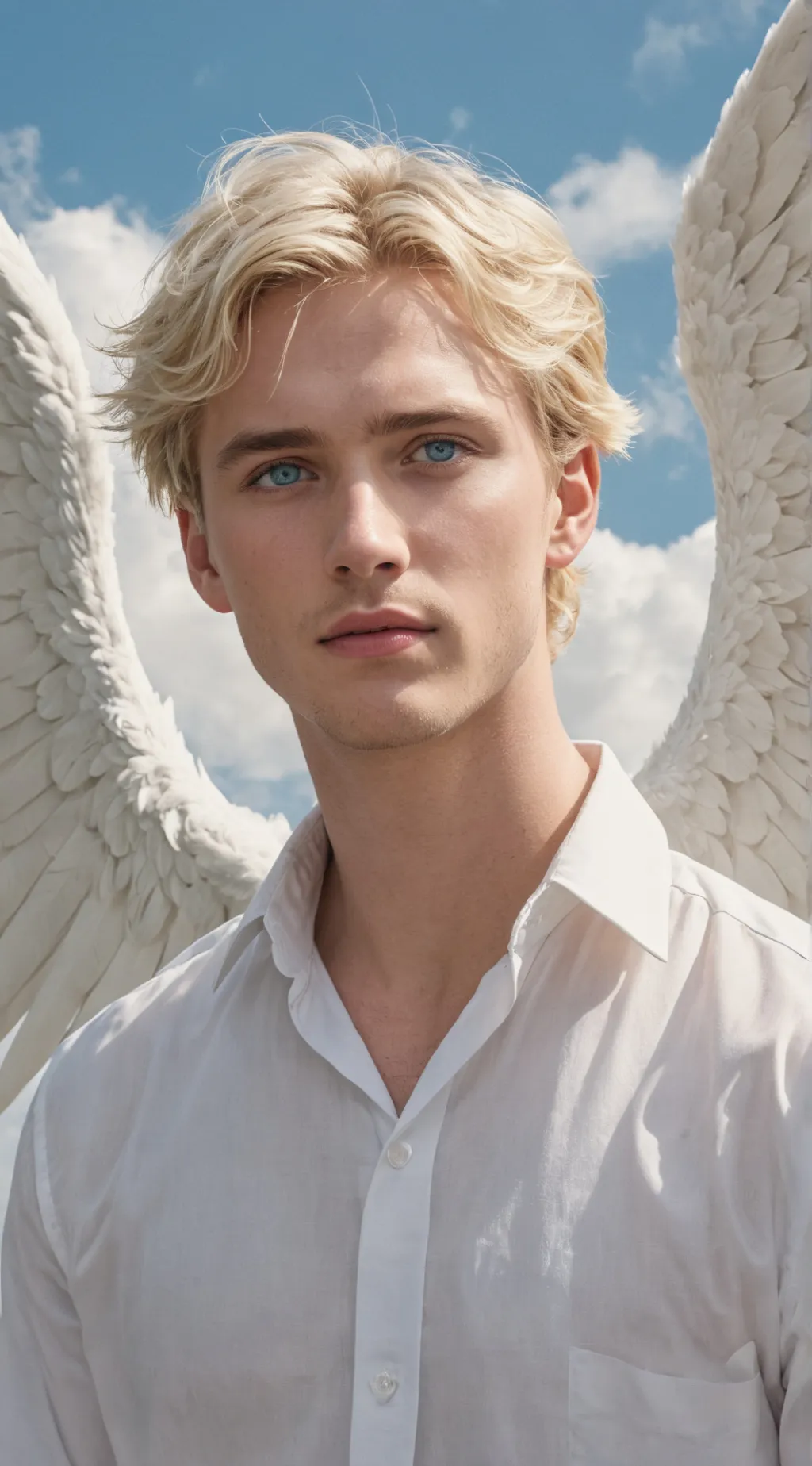 ai character: Pinterest Angel background