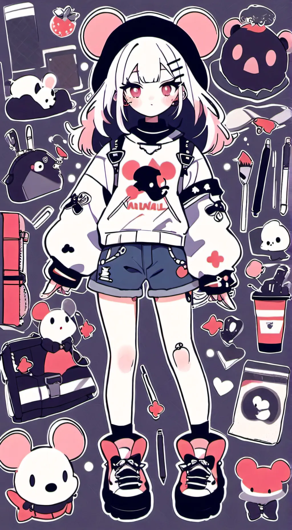 ai character: Aurora background