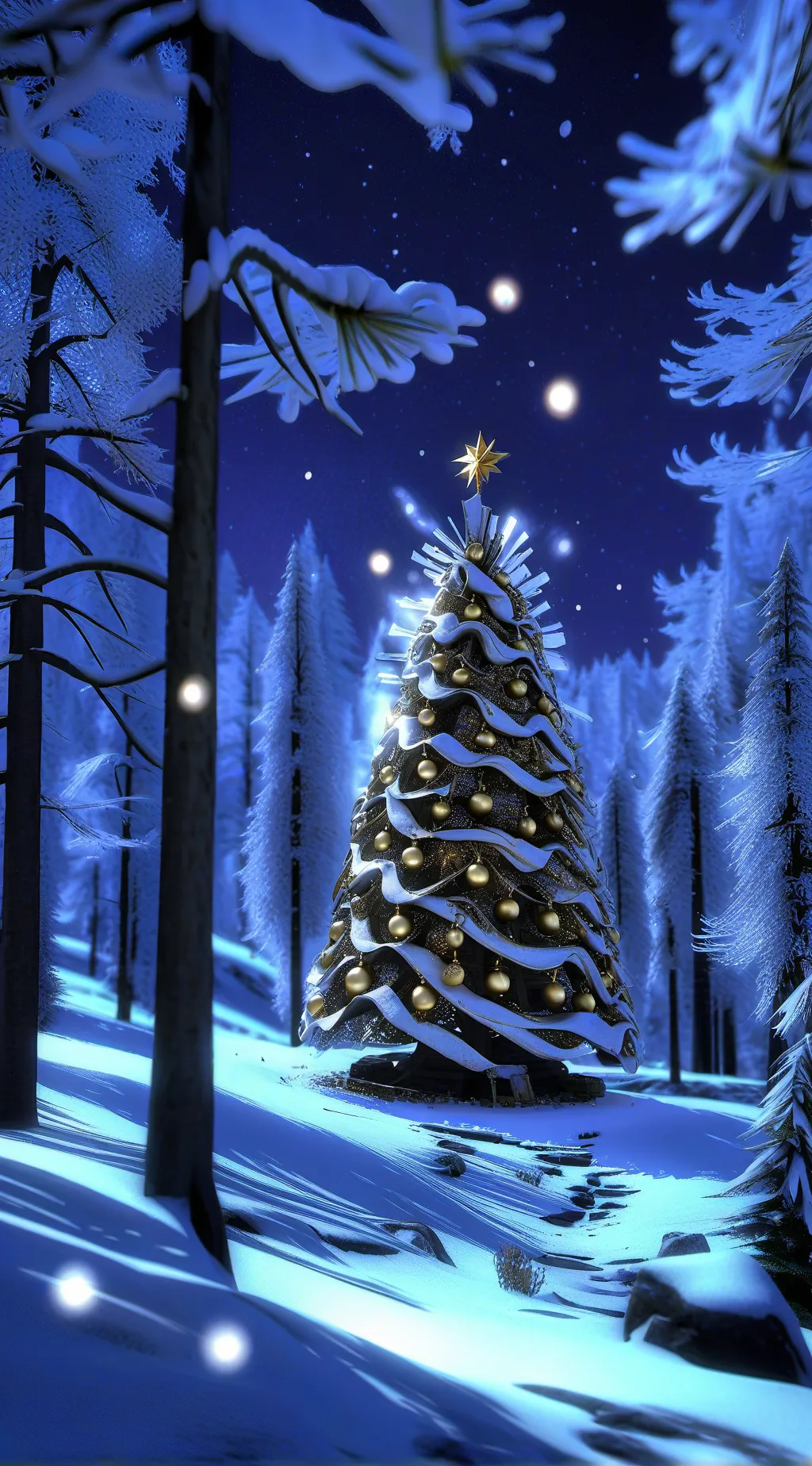 ai character: Christmas party background