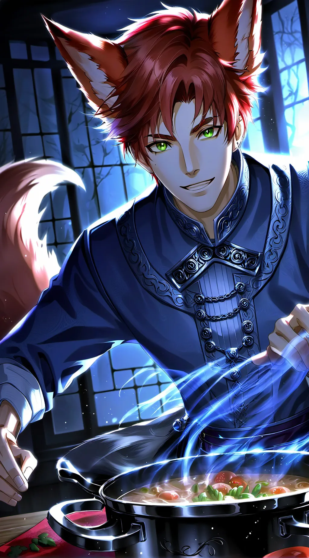 ai character: Foxlyn the Gay Werewolf background