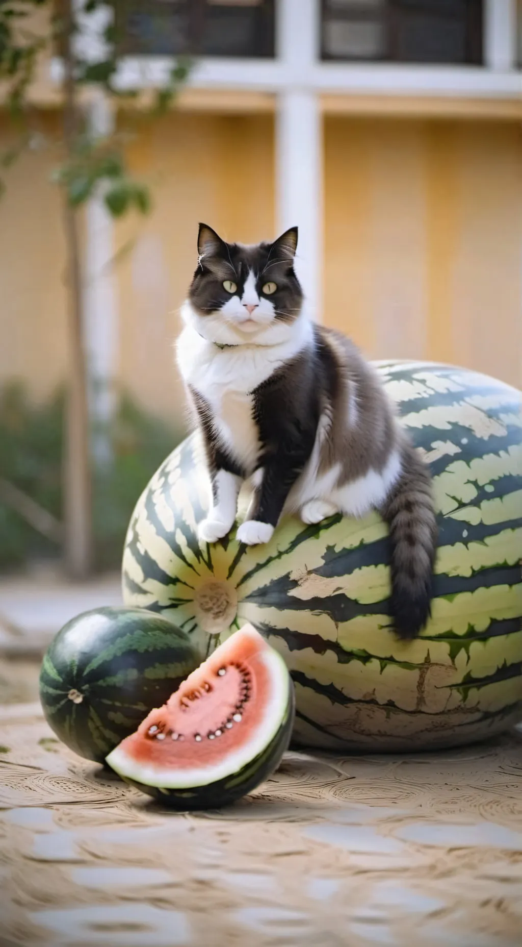 ai character: кот на 🍉 background