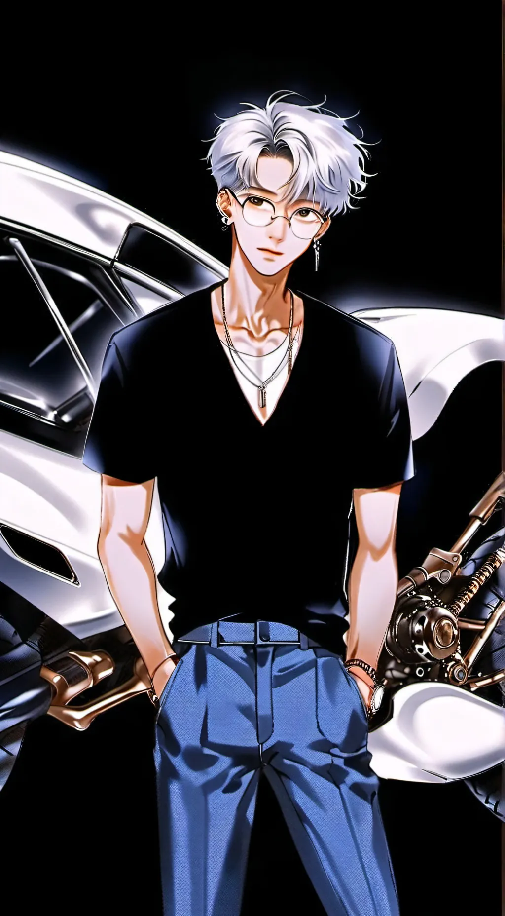 ai character: biker background