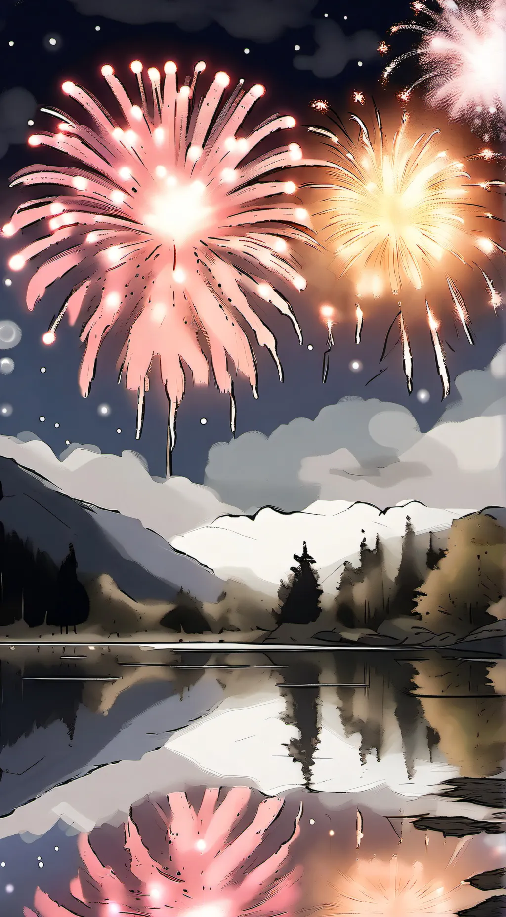 ai character: MHA new years 🎉 background