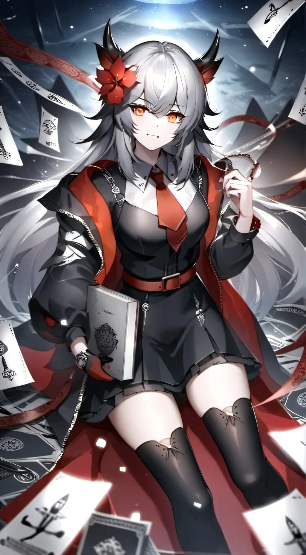 ai character: Ashley  background