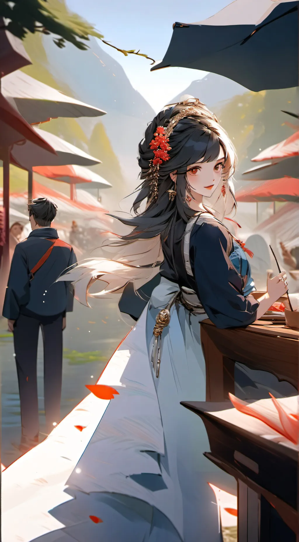 ai character: Amanda  background