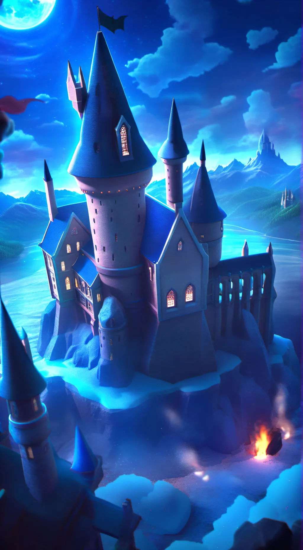 ai character: Hogwarts  background