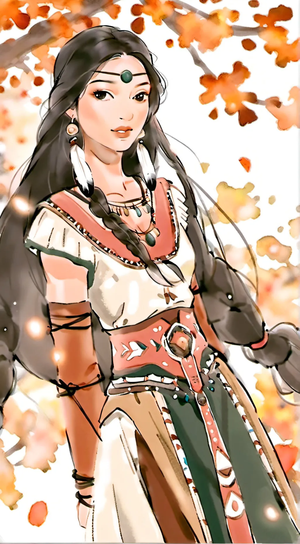 ai character: Pocahontas  background