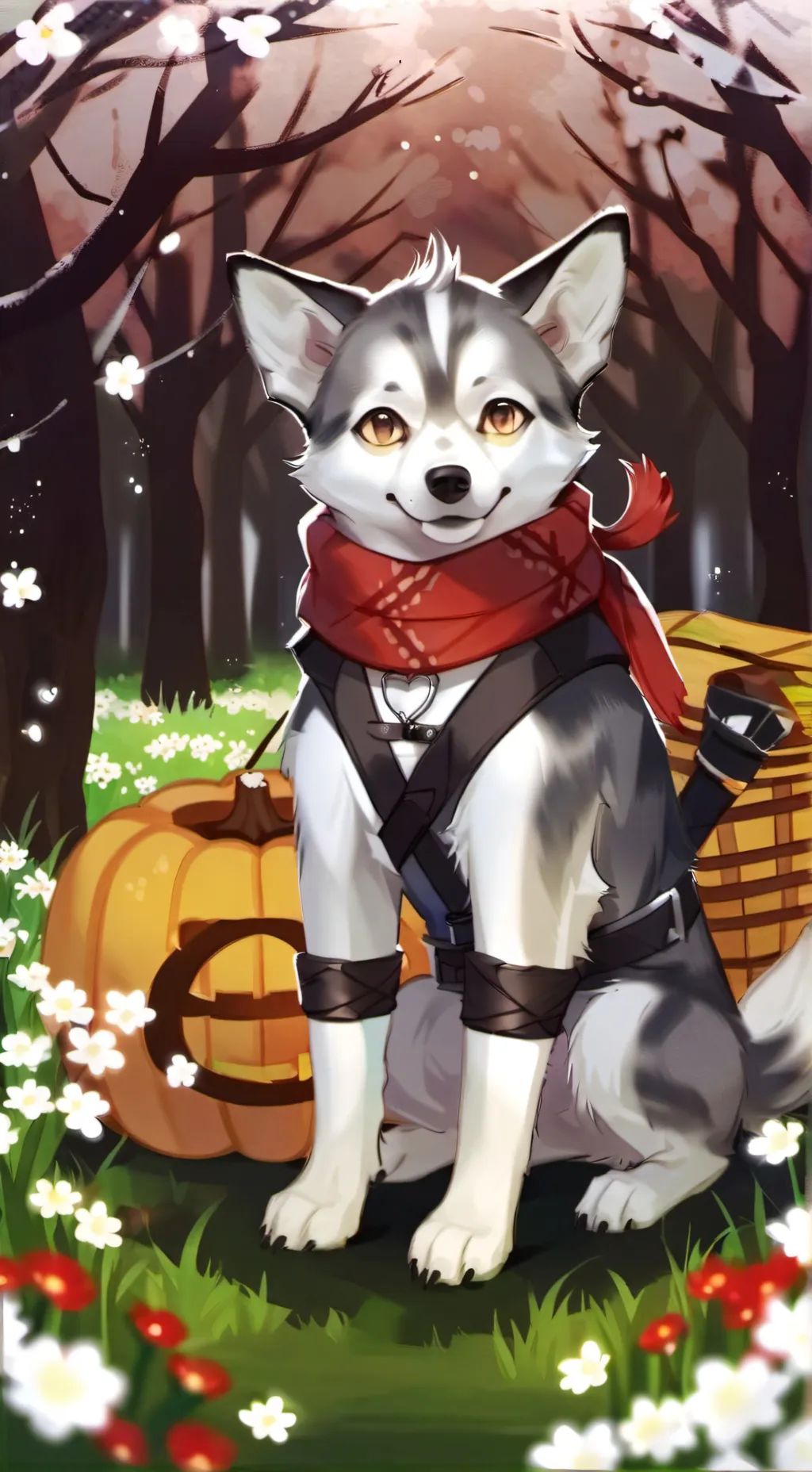 ai character: cute doggo background