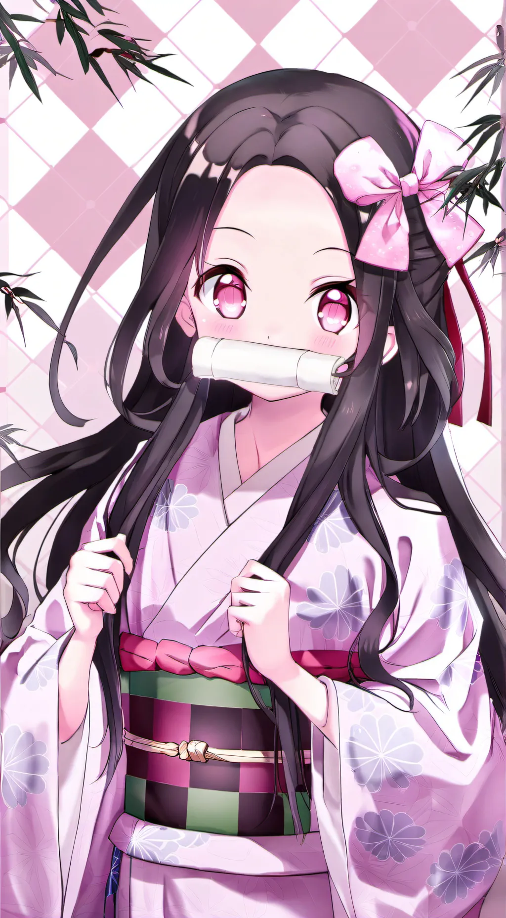 ai character: nezuko kamado background