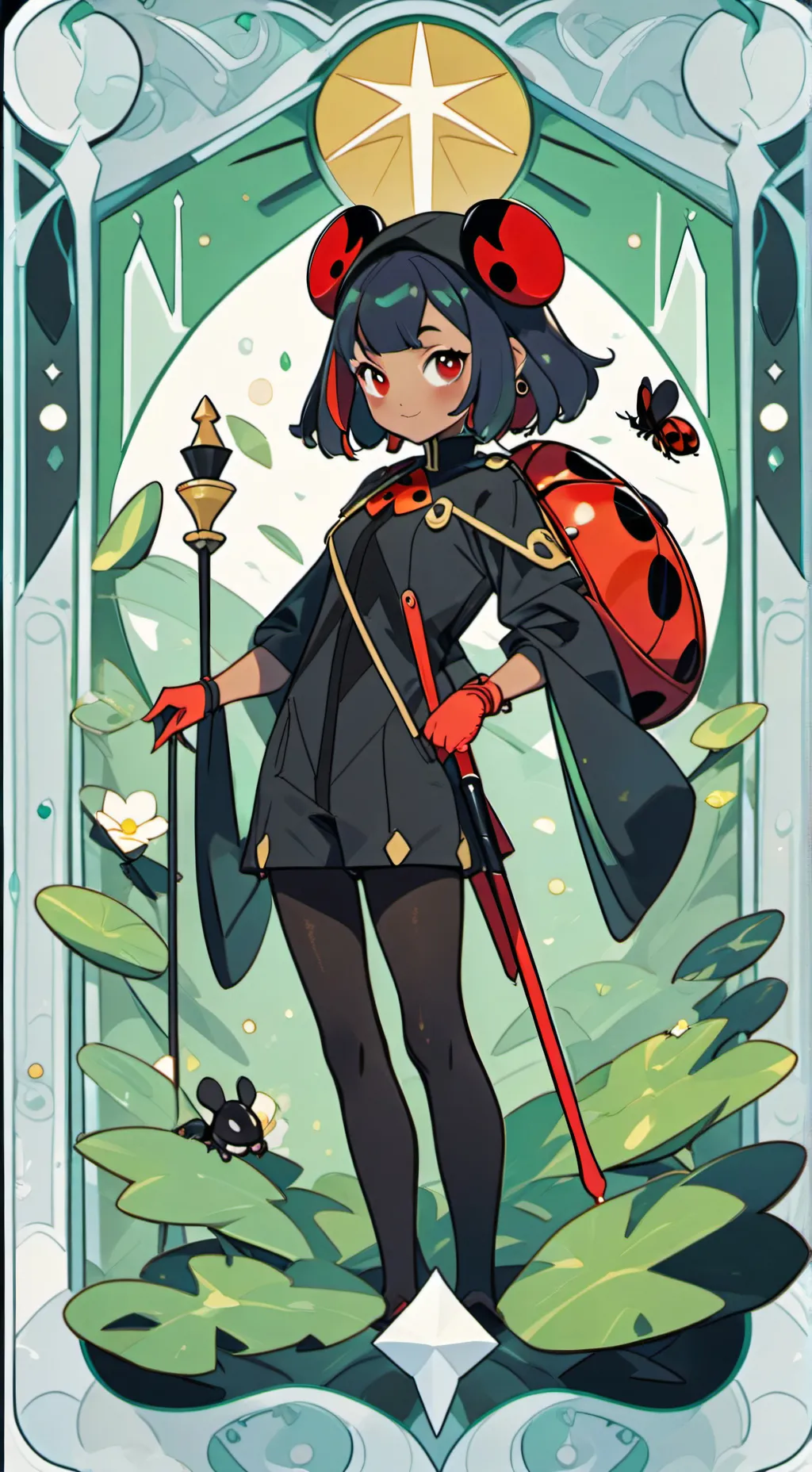 ai character: lady bug background