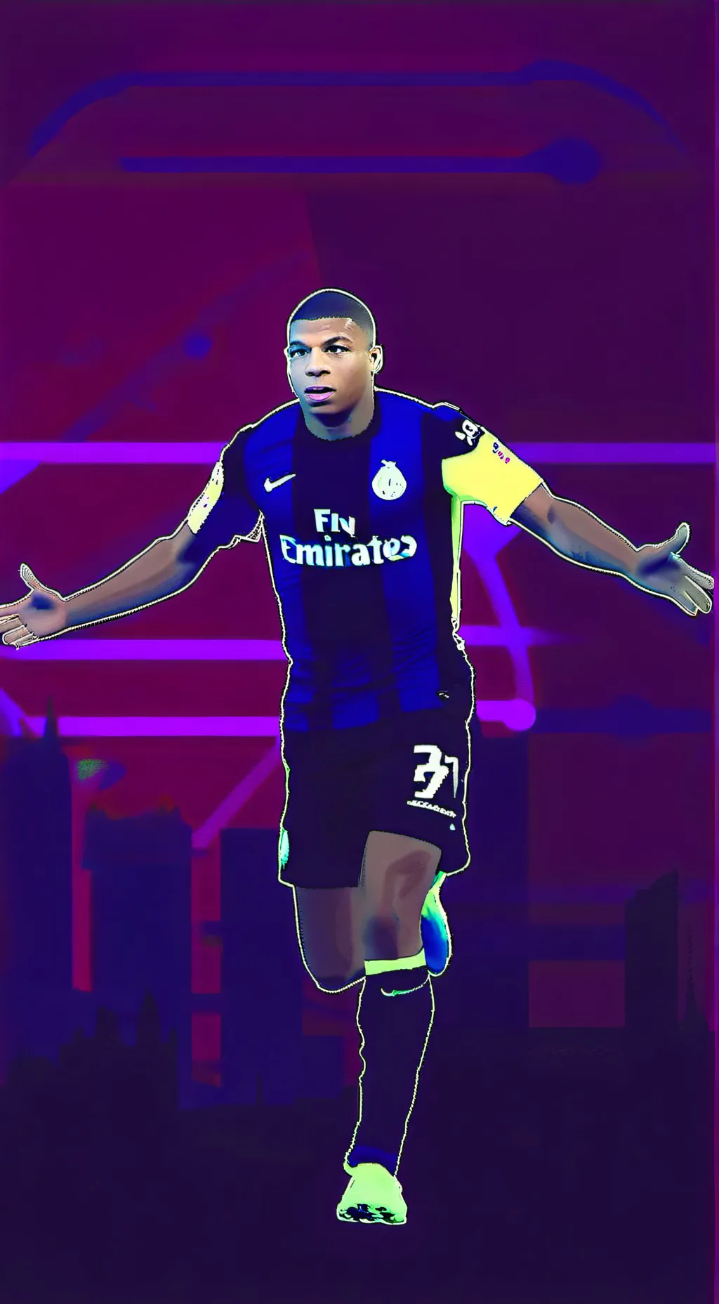 ai character: Mbappé  background