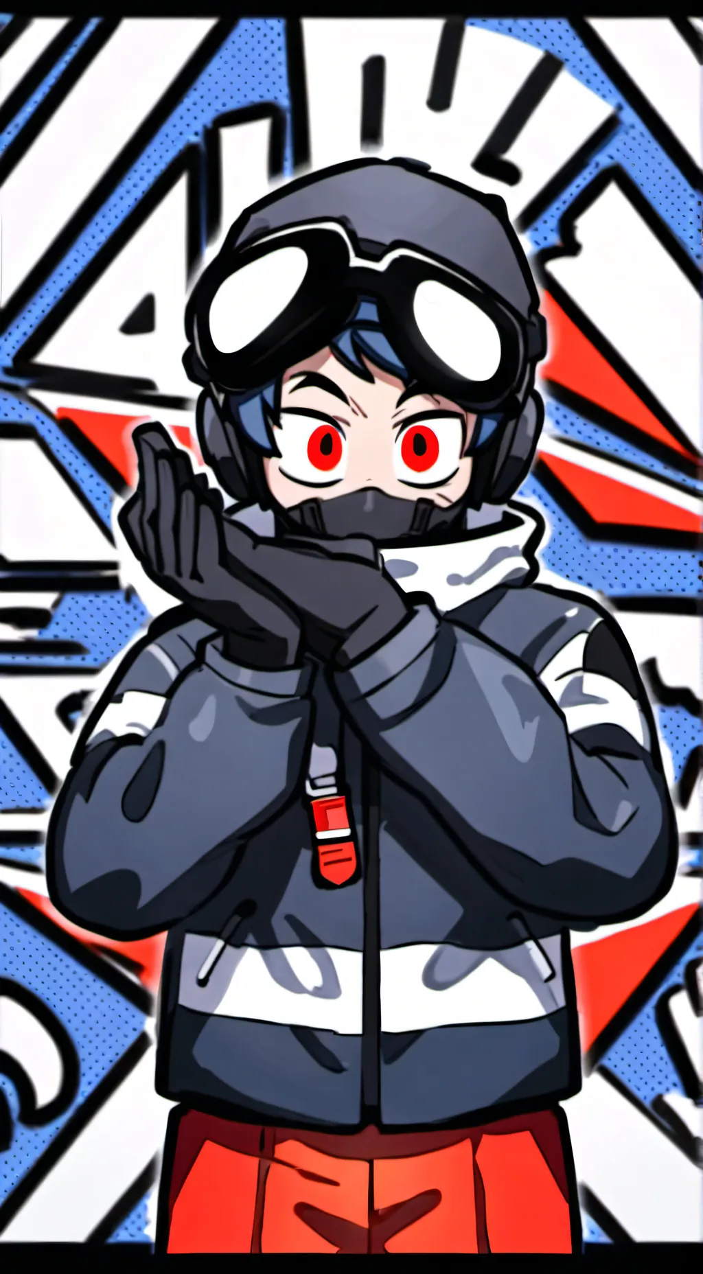 ai character: hank team vs furry background