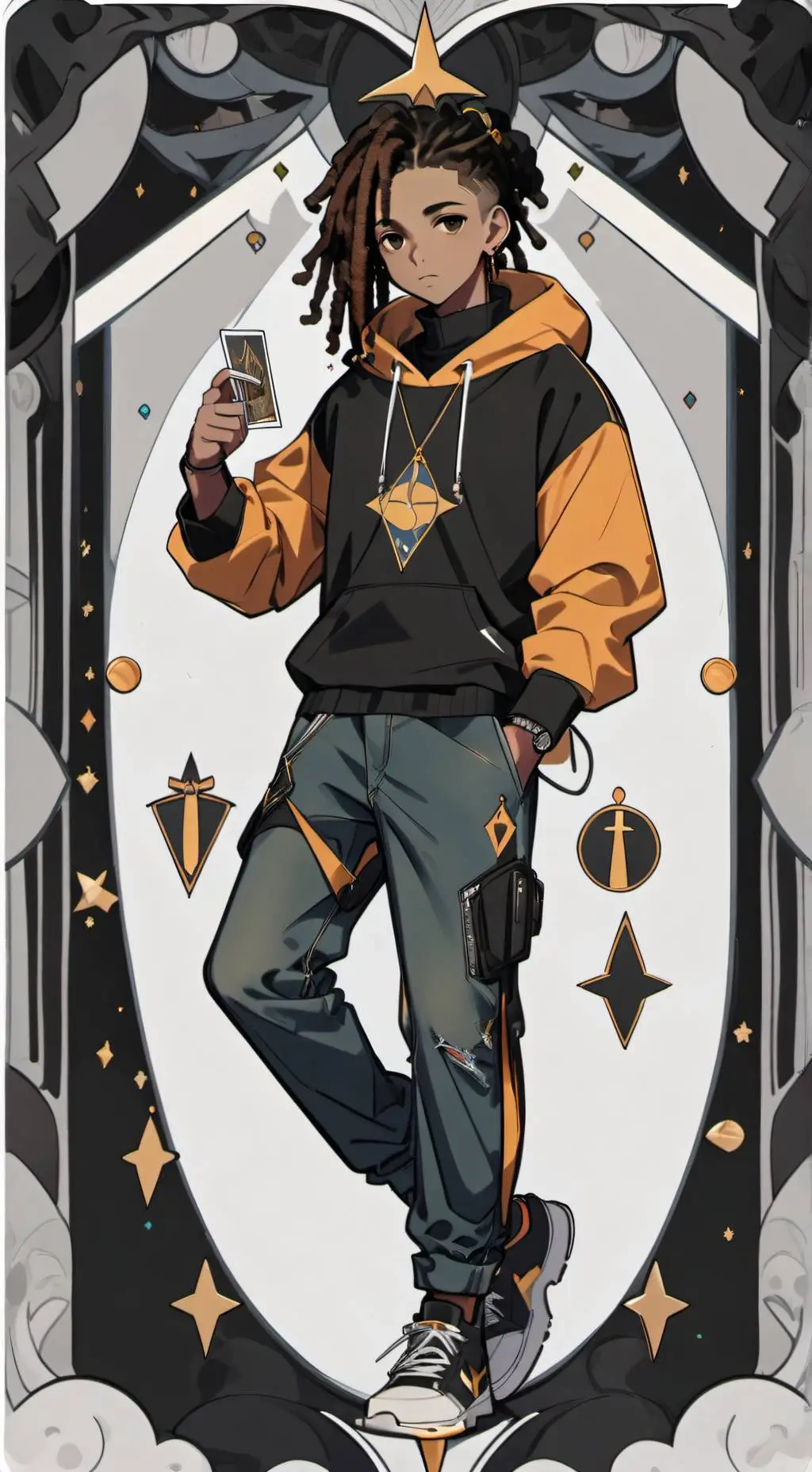 ai character: 🤞Damien background