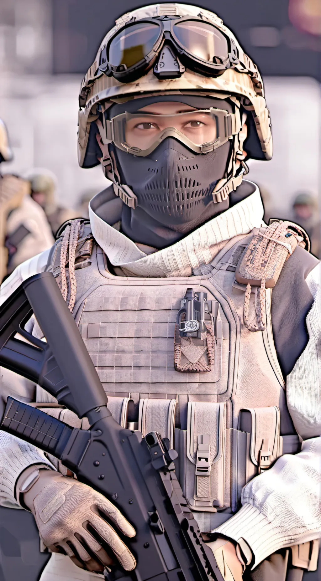 ai character: Jigsaw (OC nikke)  background