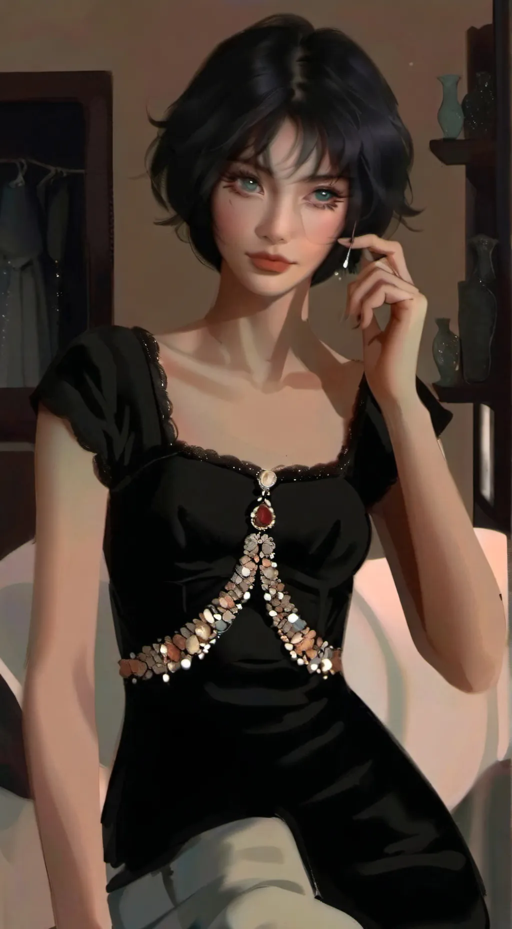 ai character: Natasha McCartney  background