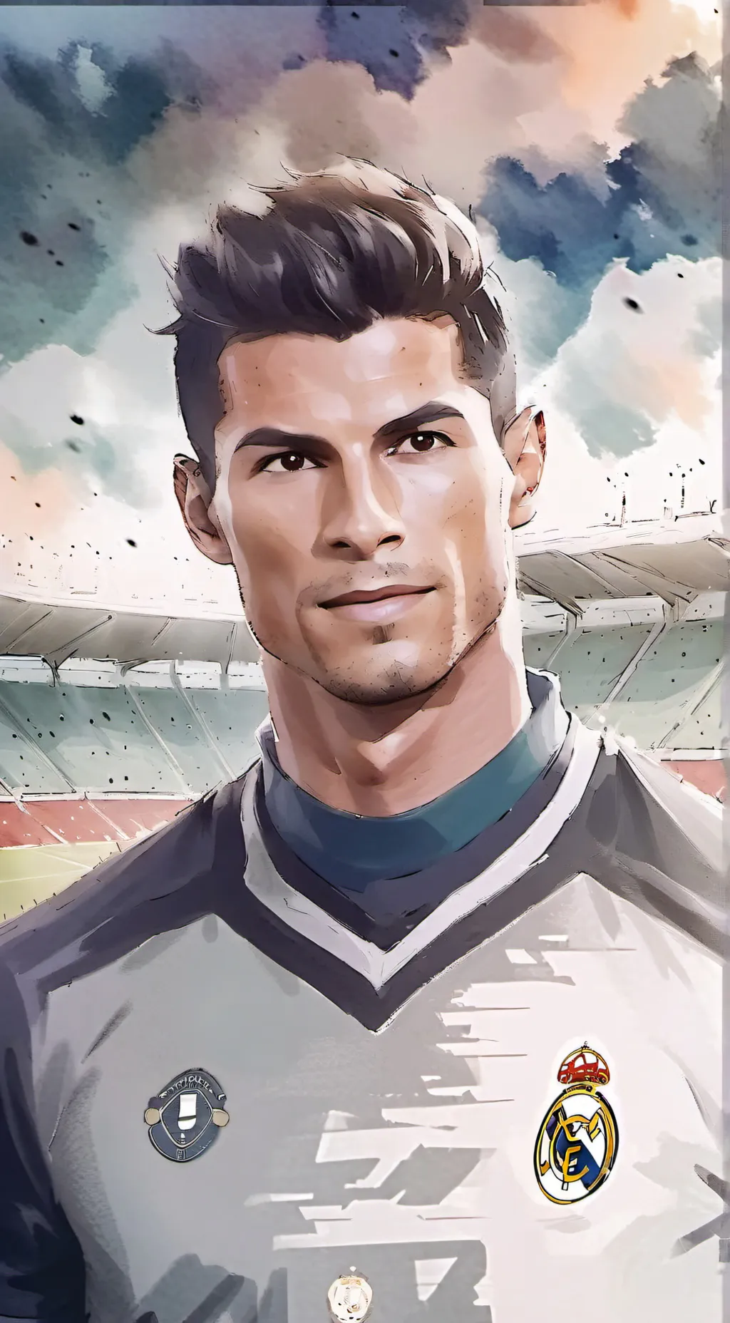 ai character: Cristiano  ronaldo background