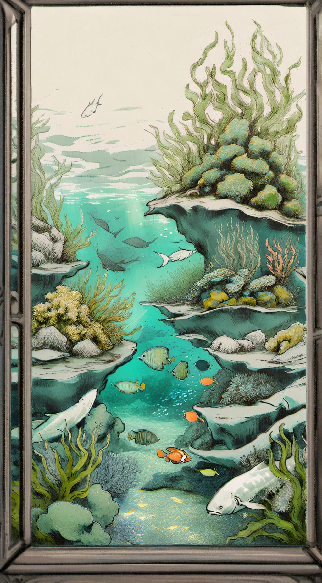 ai character: Csm -aquarium date background